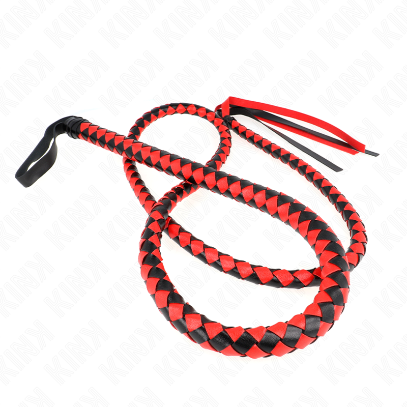 Fouet long serpent rouge 210 cm